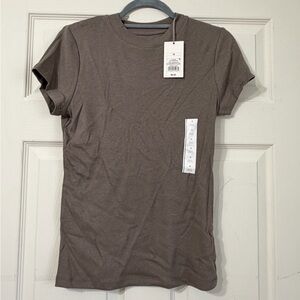Basic Crew Neck Tee in Taupe
